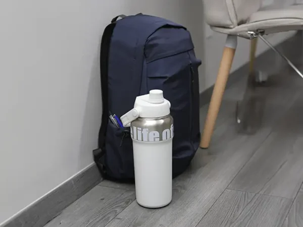 Termo Saiq de Acero Inoxidable 1000 ml - Blanco/Negro - Dot Factory