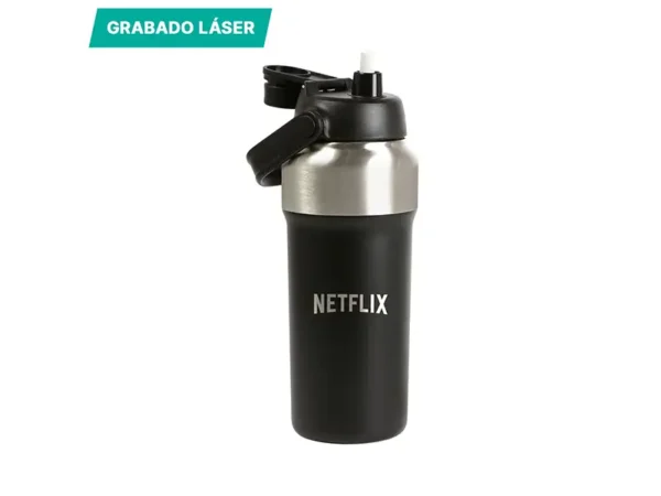 Termo Saiq de Acero Inoxidable 1000 ml - Blanco/Negro - Dot Factory