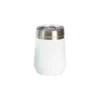 Vaso Frascati de acero inoxidable doble pared 350 ml con tapa transparente y broche. Blanco