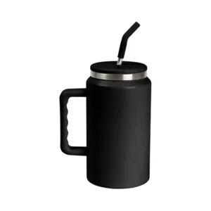 Termo Mirteto De Acero Inoxidable de 1500 ml con agarradera ergonómica y popote de acero