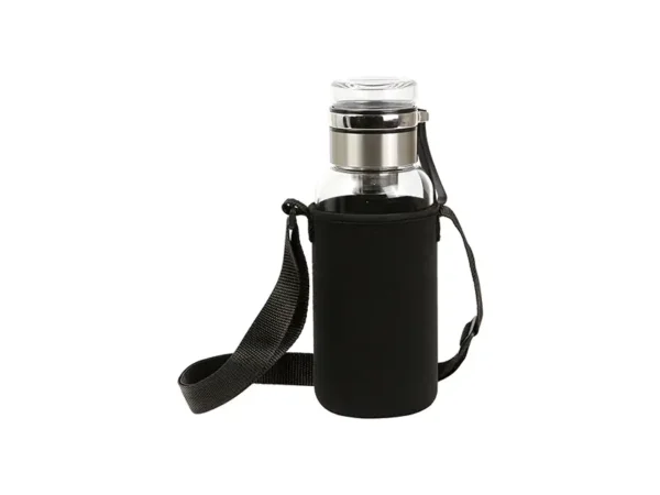 Botella Lessebo para té en vidrio de 1,400 ml - Estuche con correa - Dot Factory