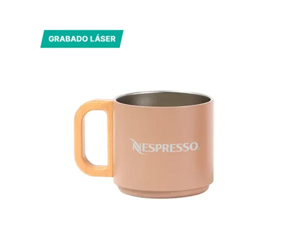 Taza Habo de Acero Inoxidable con Diseño de Madera - 300 ml - Dot Factory