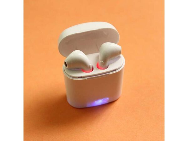 Earpods inalámbricos Bluetooth V4.1 con batería de 60 mAh y estuche para regalos promocionales premium