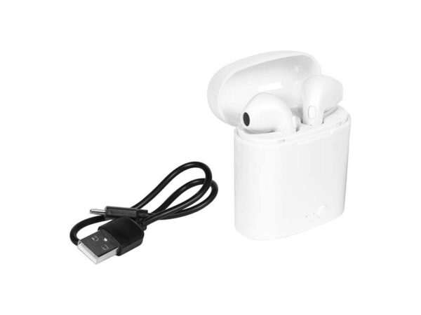 Earpods inalámbricos Bluetooth V4.1 con batería de 60 mAh y estuche para regalos promocionales premium
