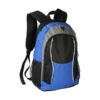 Mochila Astoria tipo backpack en color azul con bolsa de red lateral y salida para audífonos