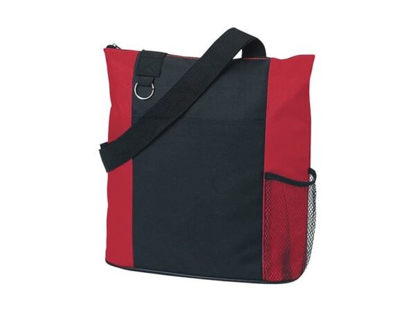 Bolsa Shopper Publicitaria de poliéster 600 con cierre y bolsa lateral de red para eventos