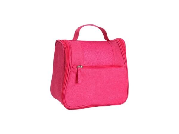 Bolsa Strano multiusos de poliéster con gancho metálico y compartimentos de malla, organizador de viaje personalizado para kits corporativos y ejecutivos.