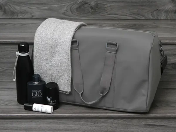 Maleta Pussi de Viaje en Cuero Sintético Gris 47x30x20 cm - Dot Factory - Dot Factory