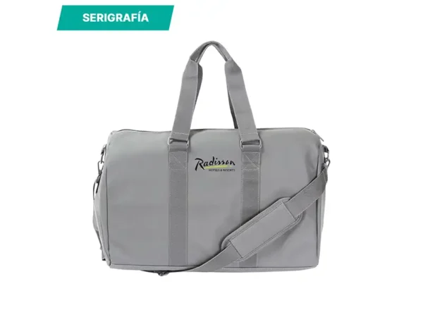 Maleta Pussi de Viaje en Cuero Sintético Gris 47x30x20 cm - Dot Factory - Dot Factory