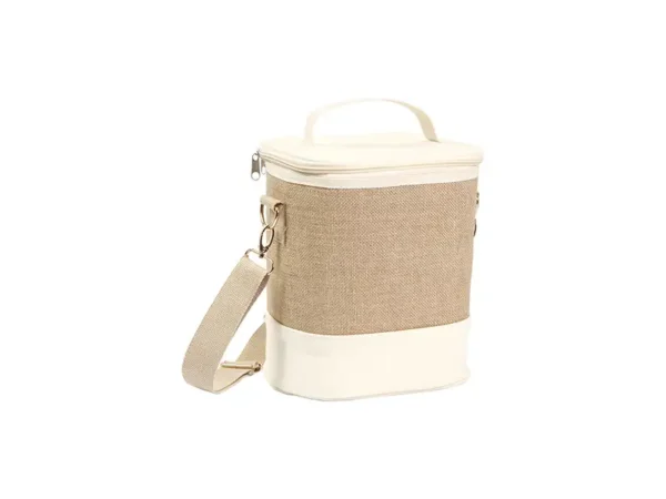 Hielera Avesta de Algodón y Yute con PEVA y Correa - Beige - Dot Factory