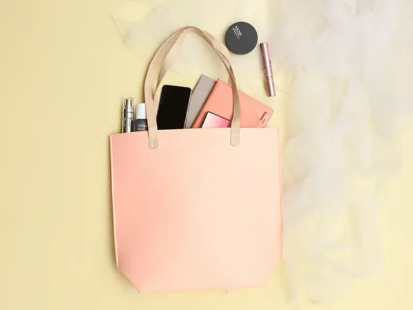 Bolsa Ordino de fieltro con detalles de curpiel - Dot Factory