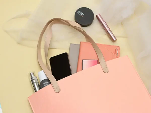 Bolsa Ordino de fieltro con detalles de curpiel - Dot Factory