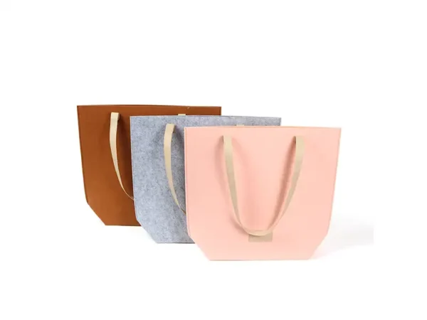 Bolsa Ordino de fieltro con detalles de curpiel - Dot Factory