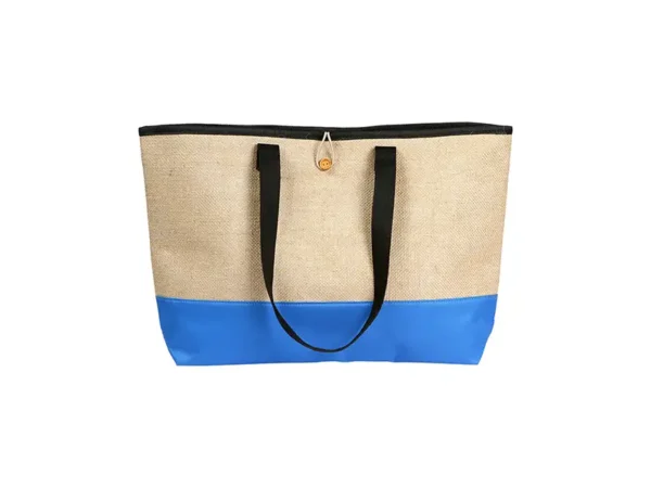 Bolsa Roig: Bolsa tipo tote ecológica con yute, tela oxford y piel de melocotón - Dot Factory