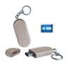 Usb Llavero De Madera-2 ovalada con tapa de imán y aro metálico, disponible en capacidades de 4GB a 64GB para eventos corporativos.