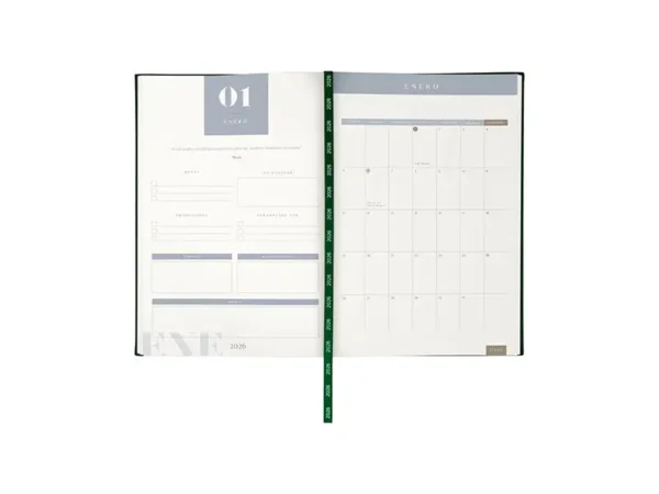 Agenda Diaria Clasica 2026 - 186 Hojas - Planificador de Proyectos - Curpiel - Dot Factory