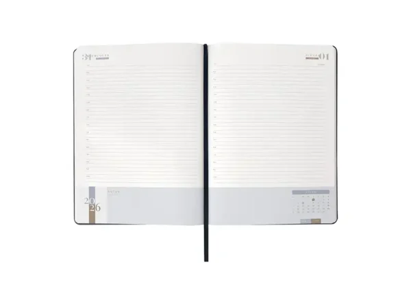 Agenda Diaria Ultra 2026 - 174 hojas, Curpiel, 20x27 cm - Dot Factory