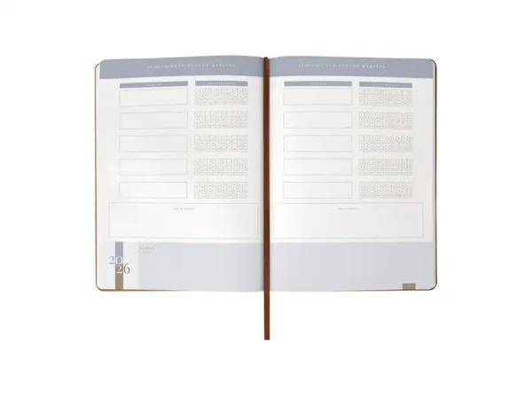 Agenda Diaria Ultra 2026 - 174 hojas, Curpiel, 20x27 cm - Dot Factory