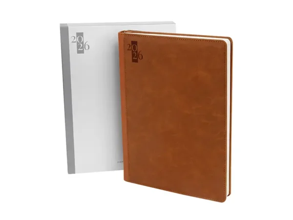 Agenda Diaria Ultra 2026 - 174 hojas, Curpiel, 20x27 cm - Dot Factory