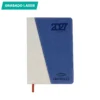 Agenda Diaria Cameri en curpiel bi-tono con bolígrafo de bambú y caja de regalo individual, vista frontal