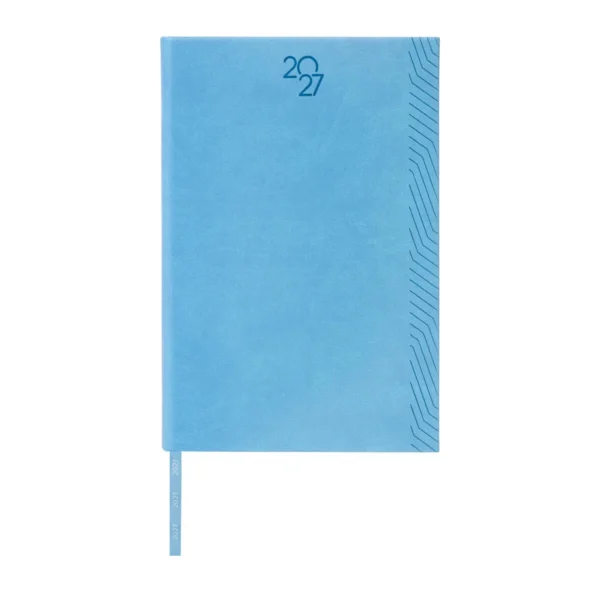Agenda Diaria TERRA 2027 en curpiel con caja individual incluida, formato 14 x 21 cm para empresas