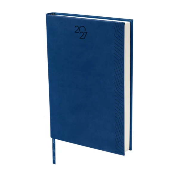Agenda Diaria TERRA 2027 en curpiel con caja individual incluida, formato 14 x 21 cm para empresas