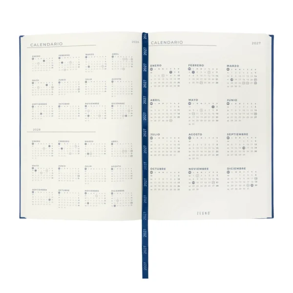 Agenda Diaria TERRA 2027 en curpiel con caja individual incluida, formato 14 x 21 cm para empresas