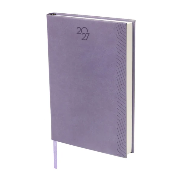 Agenda Diaria TERRA 2027 en curpiel con caja individual incluida, formato 14 x 21 cm para empresas