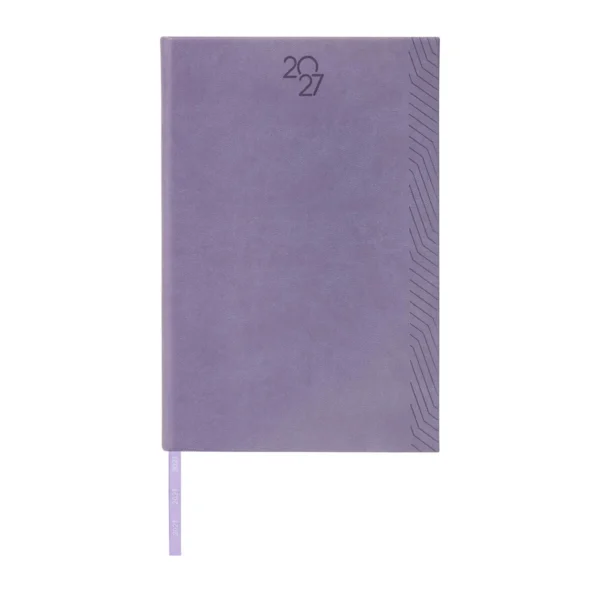 Agenda Diaria TERRA 2027 en curpiel con caja individual incluida, formato 14 x 21 cm para empresas