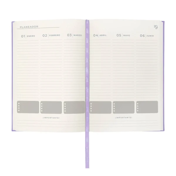 Agenda Diaria TERRA 2027 en curpiel con caja individual incluida, formato 14 x 21 cm para empresas
