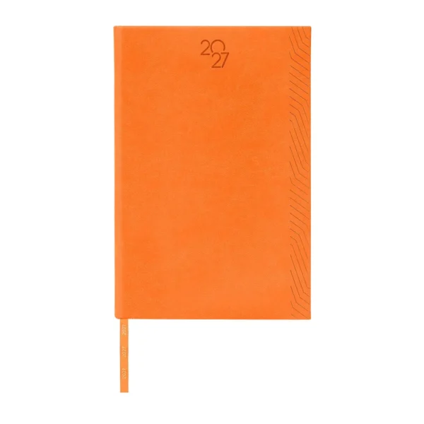 Agenda Diaria TERRA 2027 en curpiel con caja individual incluida, formato 14 x 21 cm para empresas