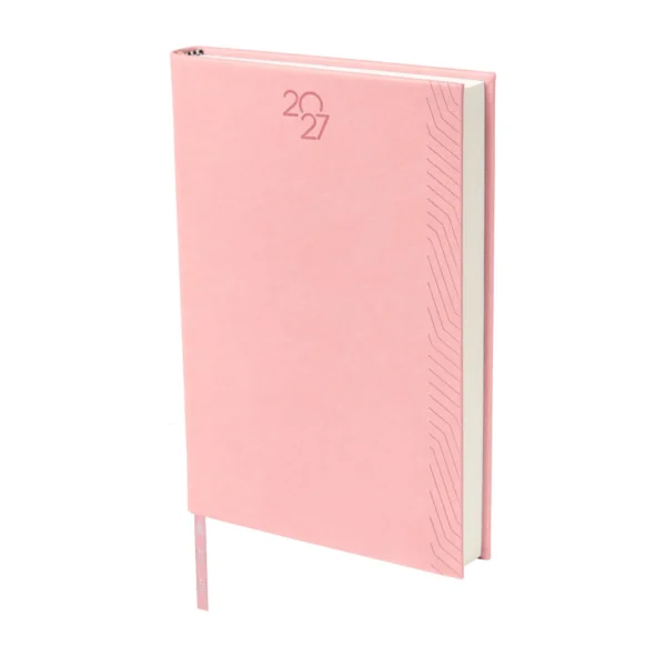 Agenda Diaria TERRA 2027 en curpiel con caja individual incluida, formato 14 x 21 cm para empresas