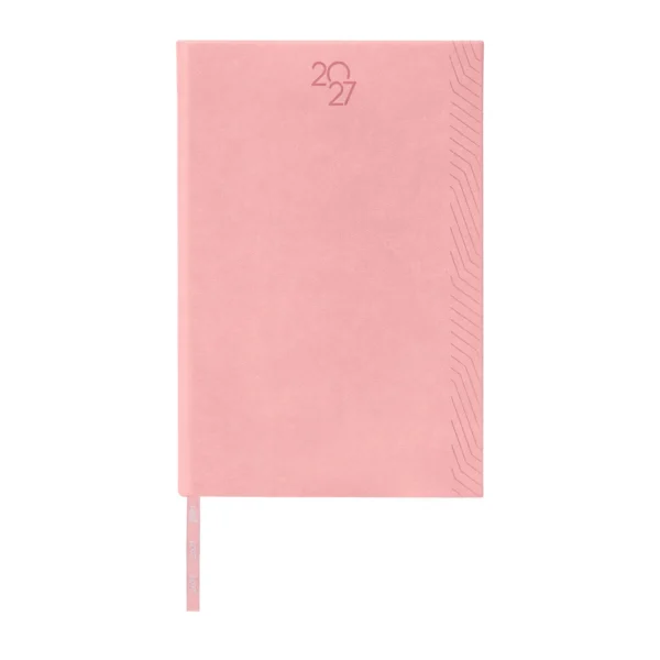 Agenda Diaria TERRA 2027 en curpiel con caja individual incluida, formato 14 x 21 cm para empresas
