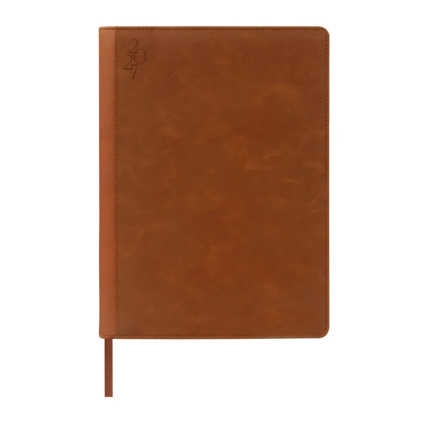 AGENDA DIARIA ULTRA 2027 en curpiel formato 20x27 cm con caja individual y 174 hojas de planeación diaria