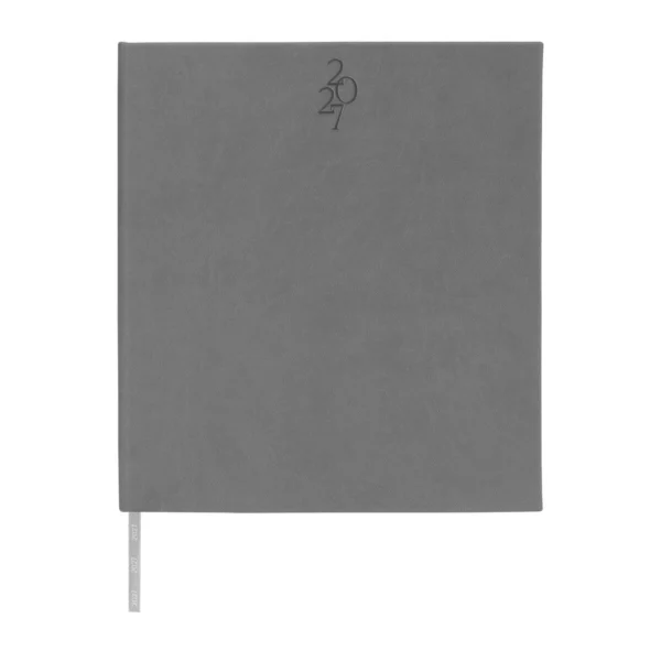 Agenda Ejecutiva Clásica 2027 de tapa en curpiel con área de impresión de 16 x 15 cm, formato 20.5 x 23.5 cm, con caja individual