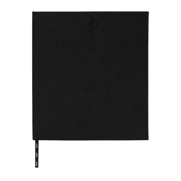Agenda Ejecutiva Clásica 2027 de tapa en curpiel con área de impresión de 16 x 15 cm, formato 20.5 x 23.5 cm, con caja individual