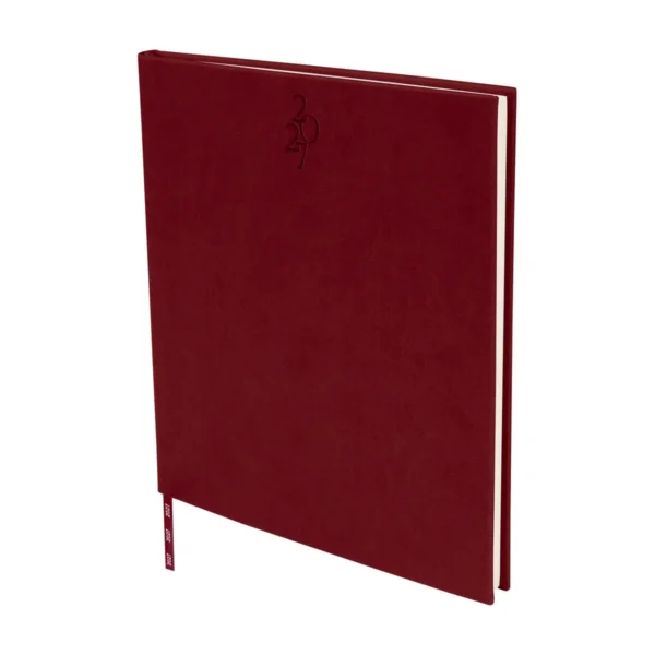 Agenda Ejecutiva Clásica 2027 de tapa en curpiel con área de impresión de 16 x 15 cm, formato 20.5 x 23.5 cm, con caja individual
