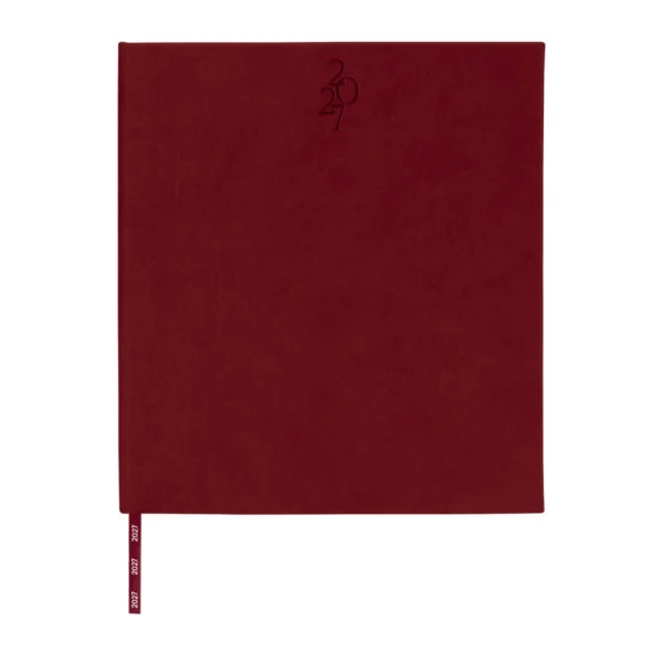 Agenda Ejecutiva Clásica 2027 de tapa en curpiel con área de impresión de 16 x 15 cm, formato 20.5 x 23.5 cm, con caja individual