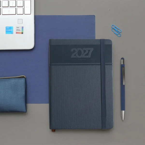 Agenda Semanal Batok de curpiel con bolígrafo y caja de cartón individual, set ejecutivo 2027