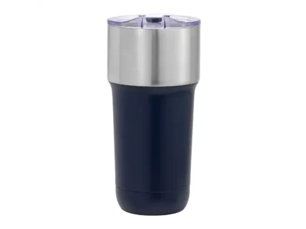 Mug térmico Torch de 600ml con acabado powder coat en colores negro azul gris y bronce