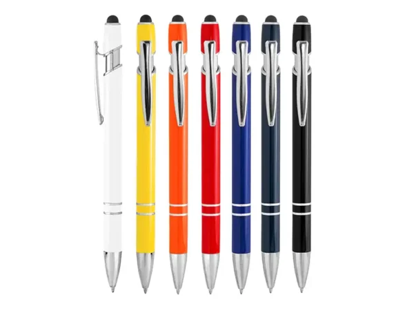Bolígrafo Touch Glossy metálico retráctil - Aluminio de colores - Dot Factory