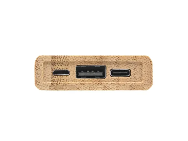 Power Bank Bambpower 5000 mAh con Bambú Natural - Dot Factory México - Dot Factory