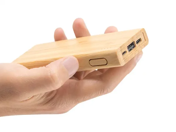 Power Bank Bambpower 5000 mAh con Bambú Natural - Dot Factory México - Dot Factory