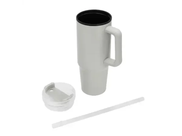 Mug Mega de 880ml con popote y acabado mate para transporte y turismo