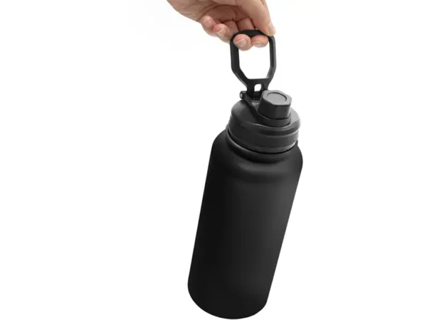 Botella Térmica Liter 1000 ml de acero inoxidable (uso) Negro