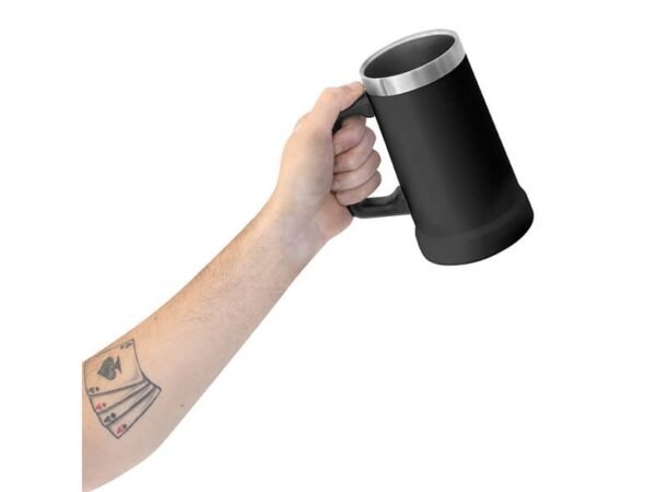 Jarro Cervecero Termico Oktober de acero inoxidable 700ml con doble pared al vacío, jarro térmico personalizado con pintura Powder Coat y mango ergonómico.