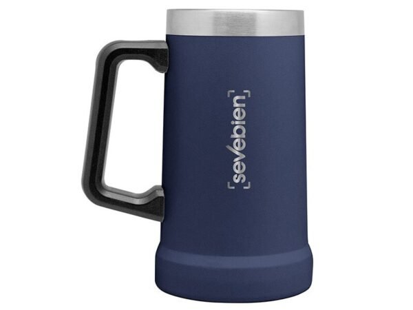 Jarro Cervecero Termico Oktober de acero inoxidable 700ml con doble pared al vacío, jarro térmico personalizado con pintura Powder Coat y mango ergonómico.