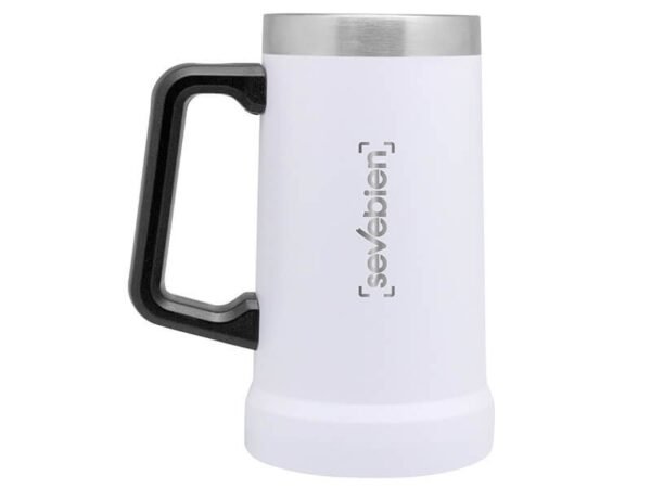 Jarro Cervecero Termico Oktober de acero inoxidable 700ml con doble pared al vacío, jarro térmico personalizado con pintura Powder Coat y mango ergonómico.