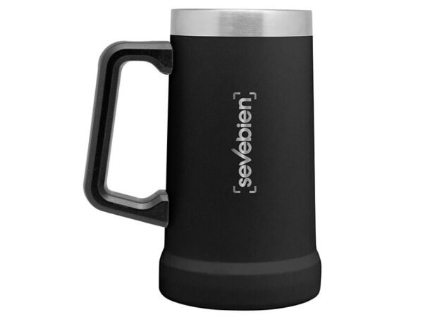 Jarro Cervecero Termico Oktober de acero inoxidable 700ml con doble pared al vacío, jarro térmico personalizado con pintura Powder Coat y mango ergonómico.