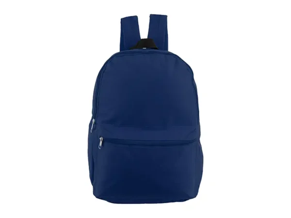 Mochila Cool mediana de poliéster 600D con bolsillo frontal con cierre en colores negro, verde limón, azul, naranja, azul royal y rojo